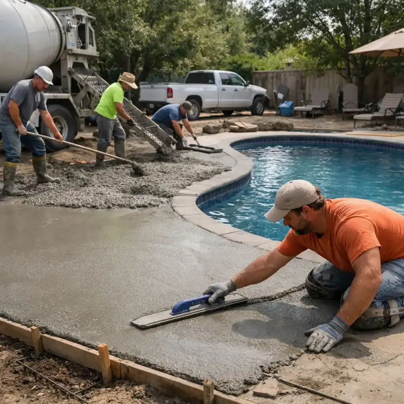 Pool Deck Installation Allen